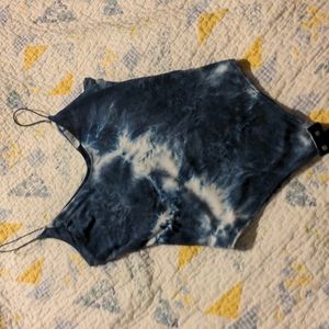 Blue tie dye body suit medium gaze brand